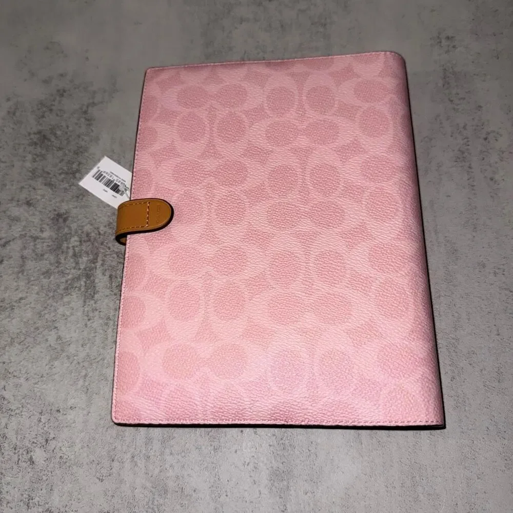 Coach powder pink planner notebook